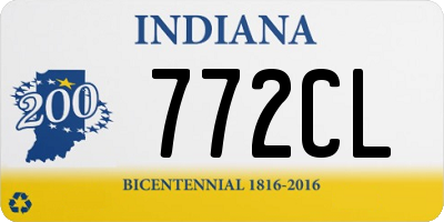 IN license plate 772CL