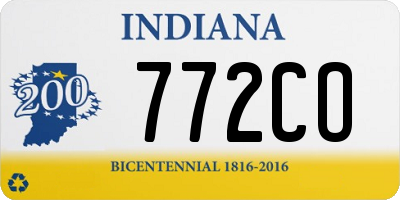 IN license plate 772CO