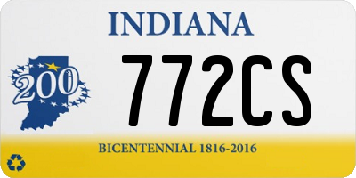 IN license plate 772CS