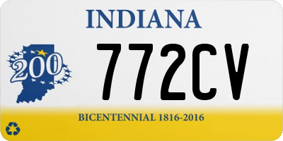 IN license plate 772CV