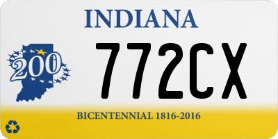 IN license plate 772CX