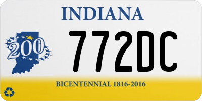 IN license plate 772DC