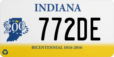 IN license plate 772DE