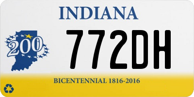 IN license plate 772DH