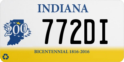 IN license plate 772DI