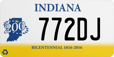 IN license plate 772DJ