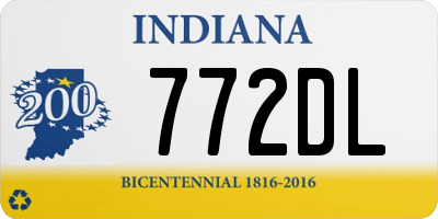 IN license plate 772DL