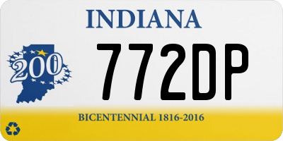 IN license plate 772DP