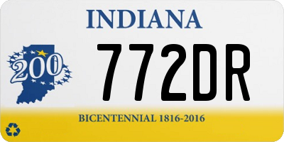 IN license plate 772DR