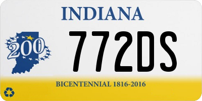 IN license plate 772DS