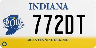 IN license plate 772DT