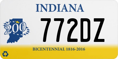 IN license plate 772DZ