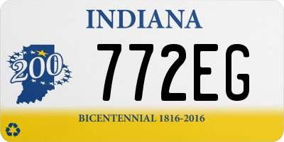 IN license plate 772EG