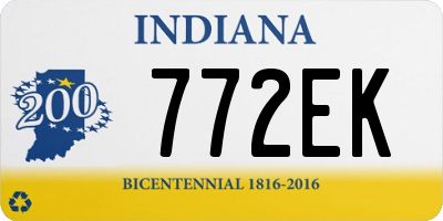 IN license plate 772EK