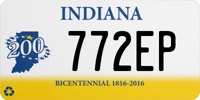 IN license plate 772EP