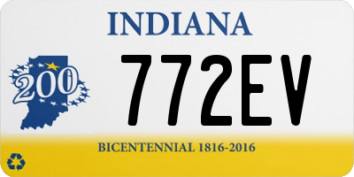 IN license plate 772EV