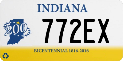 IN license plate 772EX