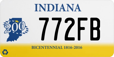 IN license plate 772FB