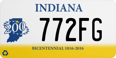 IN license plate 772FG