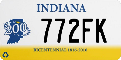 IN license plate 772FK