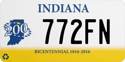 IN license plate 772FN