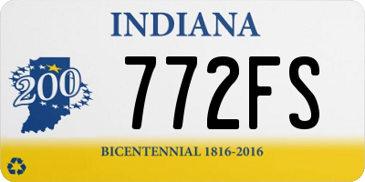 IN license plate 772FS