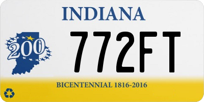 IN license plate 772FT