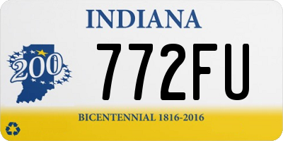 IN license plate 772FU