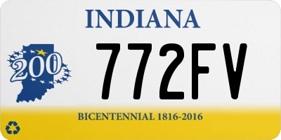IN license plate 772FV