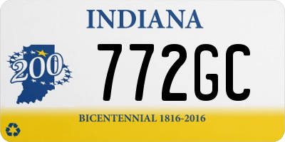 IN license plate 772GC