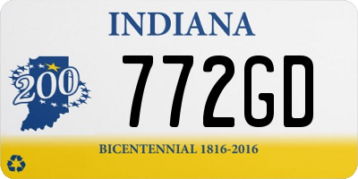 IN license plate 772GD