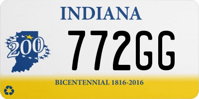 IN license plate 772GG