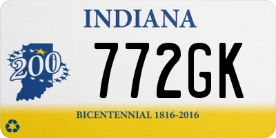 IN license plate 772GK