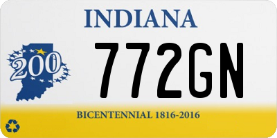 IN license plate 772GN