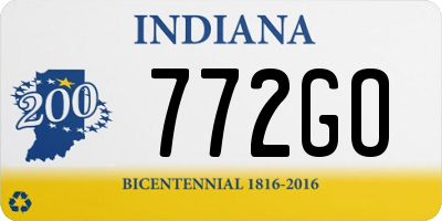 IN license plate 772GO