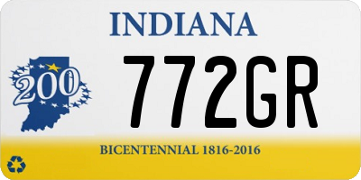 IN license plate 772GR