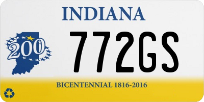 IN license plate 772GS