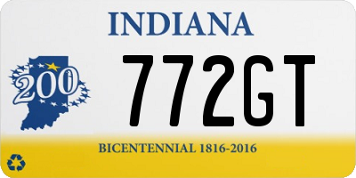 IN license plate 772GT