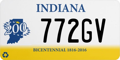 IN license plate 772GV