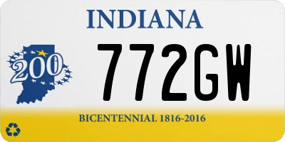 IN license plate 772GW