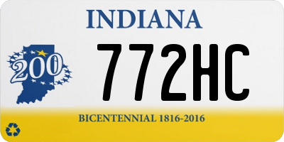 IN license plate 772HC