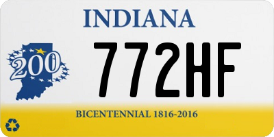 IN license plate 772HF