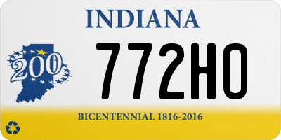IN license plate 772HO