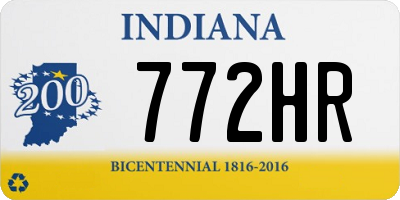 IN license plate 772HR