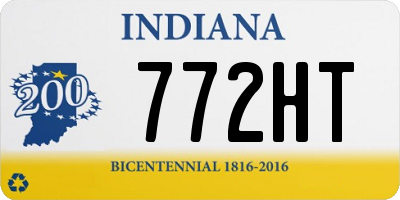 IN license plate 772HT