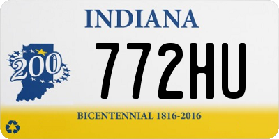 IN license plate 772HU