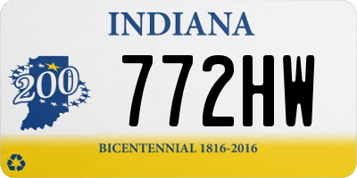 IN license plate 772HW