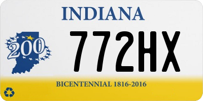 IN license plate 772HX