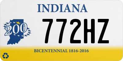 IN license plate 772HZ