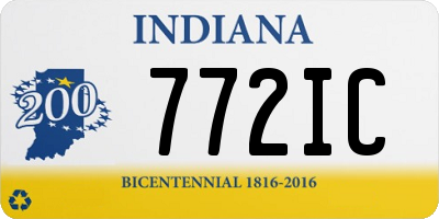 IN license plate 772IC